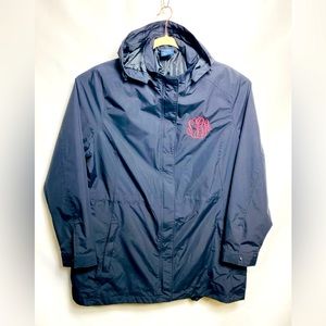 Charles River Apparel Charles River Womens Rain Jacket Sz XL Black With Hoodie